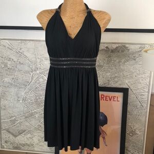 The KOOPLES mini dress Elegant Black Halter Dress Size XS